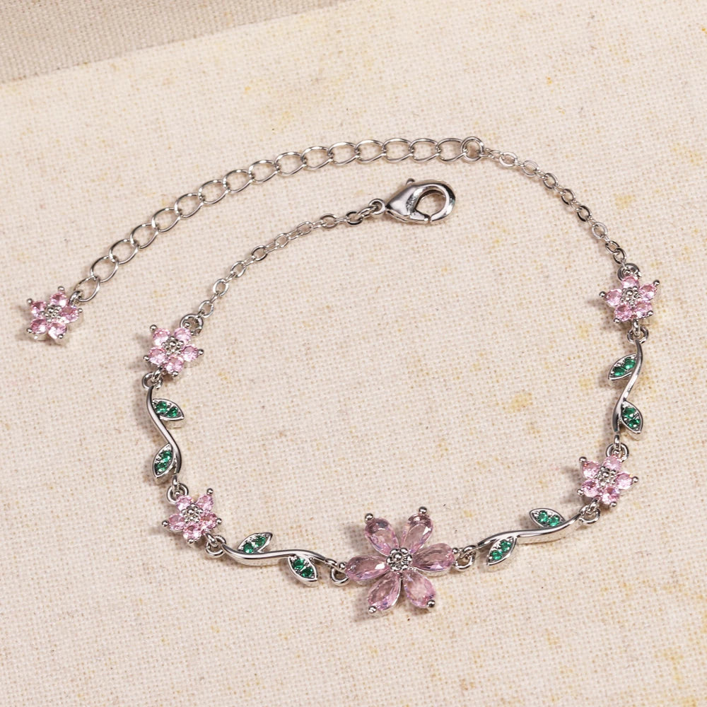 Rosalys – Bracelet Fleur Cristal