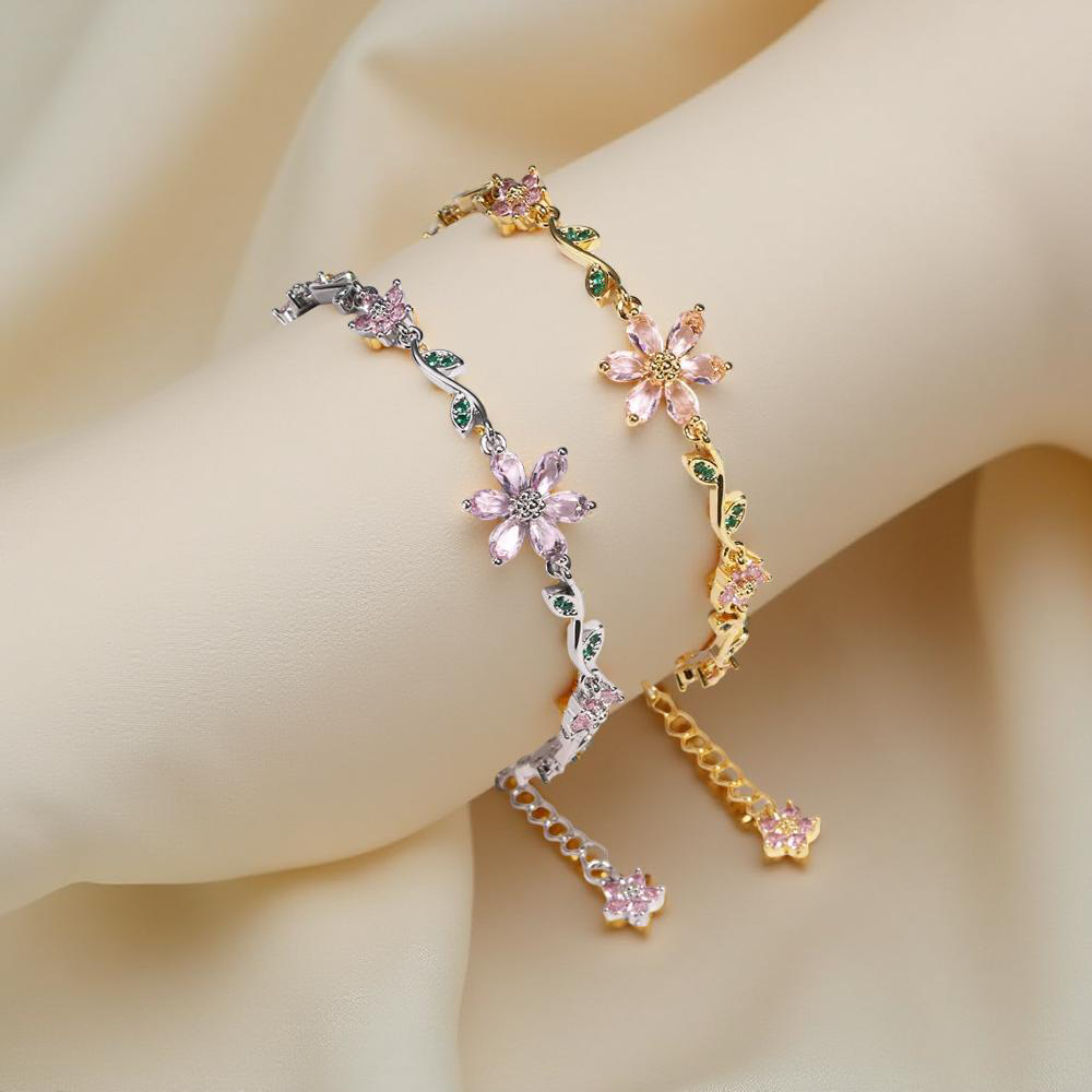 Rosalys – Bracelet Fleur Cristal