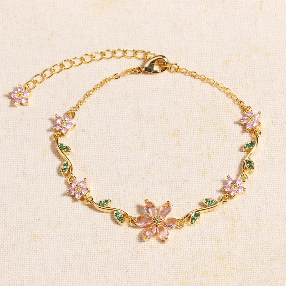 Rosalys – Bracelet Fleur Cristal