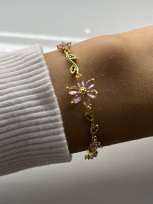 Rosalys – Bracelet Fleur Cristal